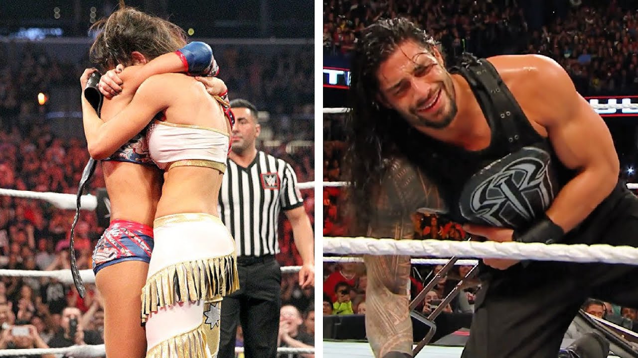 20 Times WWE Wrestlers Broke Character on Live TV