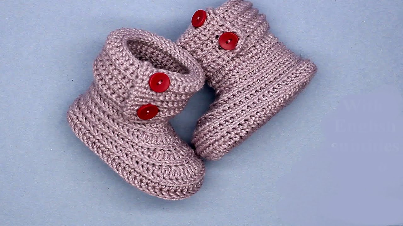 DIY crochet baby booties for beginners @Vasilisa Catherine
