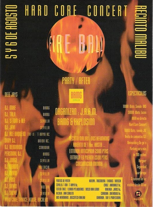 DJ Salva - Fire Ball - Recinto Malibu (Dos Hermanas Sevilla) 5 y 6 Agosto 1996 (RIPTAPE)
