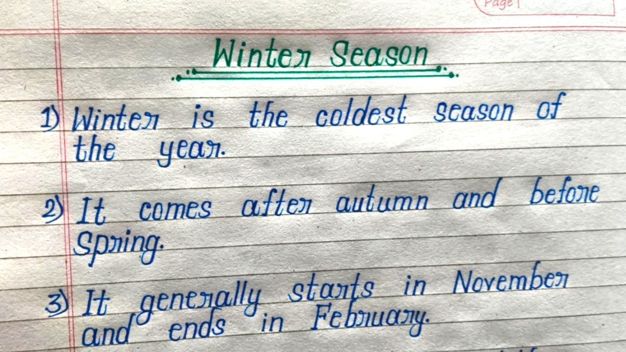 10 Lines on Winter Season | Winter Season Essay in English | Short Essay on Winter Season