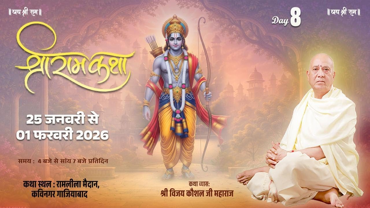88🔴LIVE | SHREE RAM KATHA | PP Shri Vijay Kaushal Ji Maharaj | Gaziabad UP, Day8
