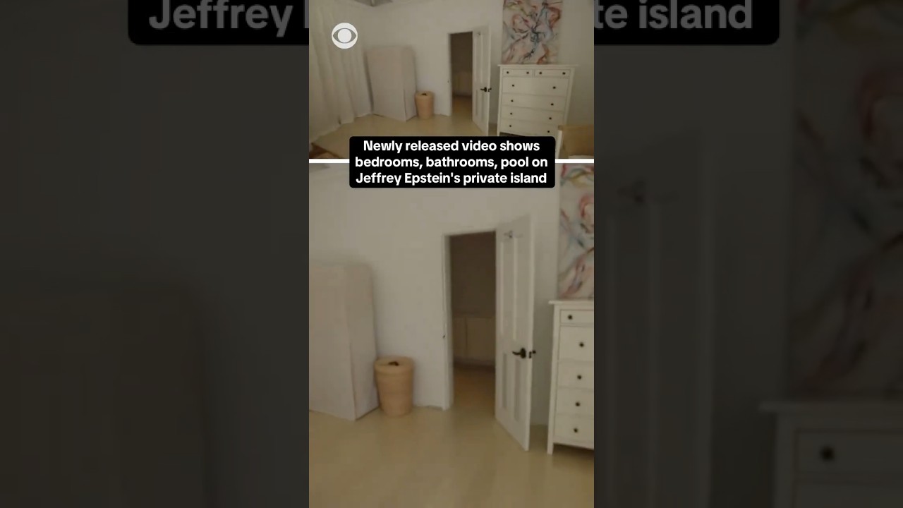 Newly released video shows bedrooms, bathrooms, pool on Jeffrey Epstein's private island #shorts