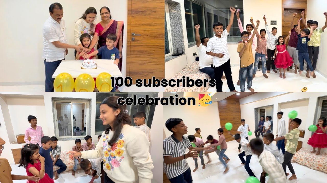 100 subscribers celebration🥳 | Most funny vlog😂 | Funniest games😆