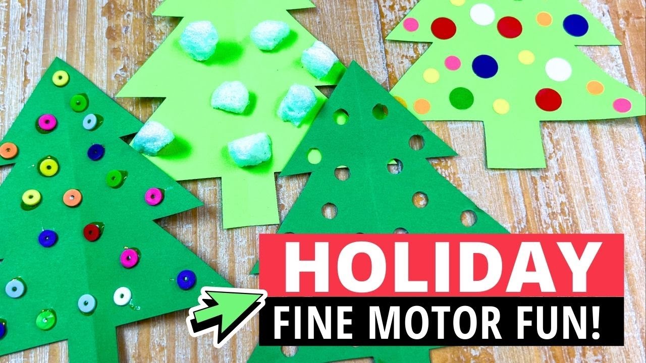 Easy Christmas Tree Fold-N-Cut Craft for Kids - 1 Printable, Tons of Ideas!
