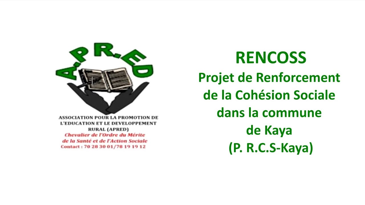 Le projet P.R.C.S.-KAYA mené par APRED dans le cadre du programme RENCOSS