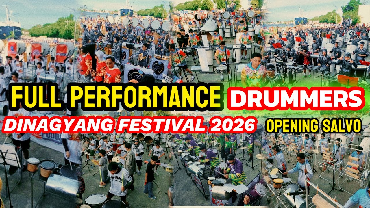 FULL PERFORMANCE DRUMMERS | DINAGYANG FESTIVAL 2026 Opening Salvo #dinagyangfestival2026 