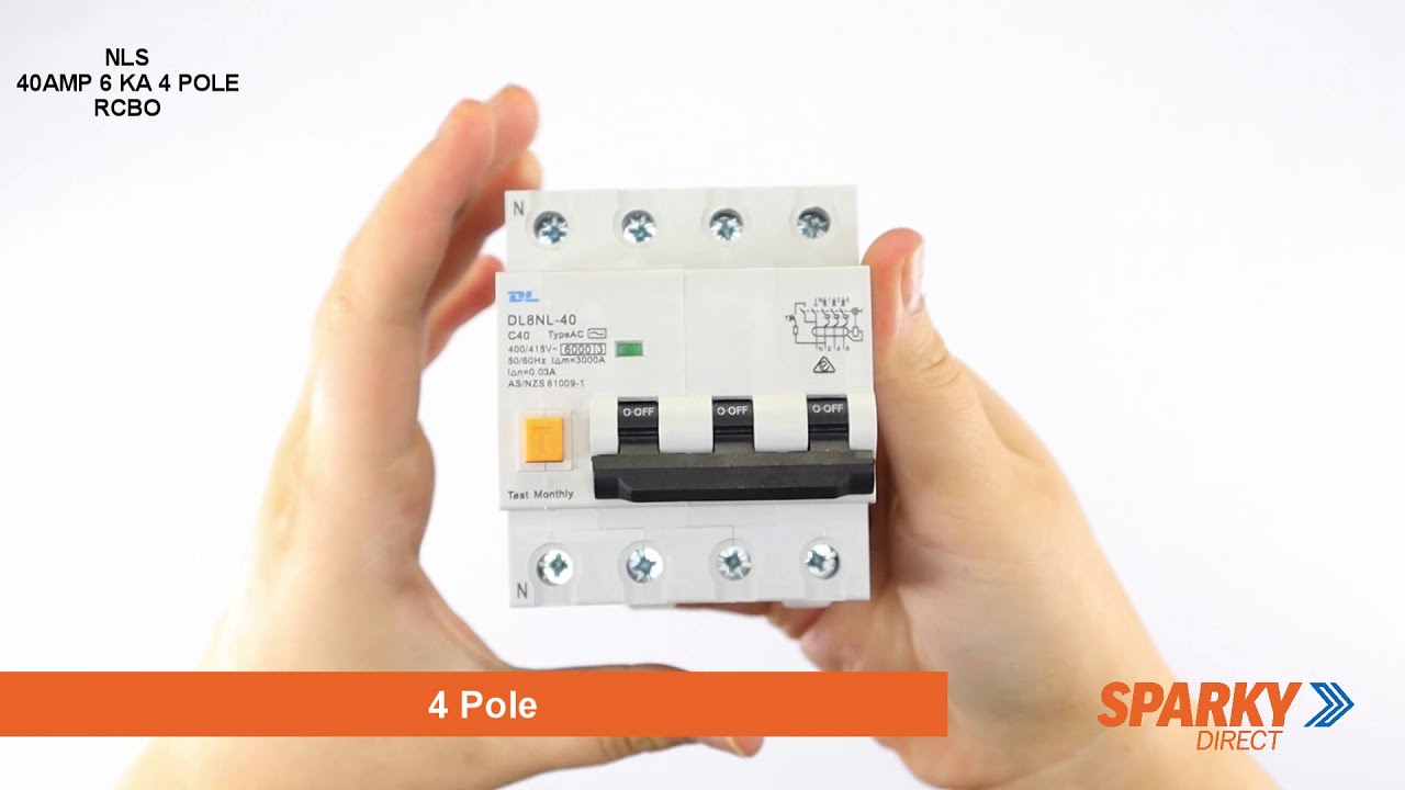 NLS 40AMP 6 KA 4 POLE RCBO