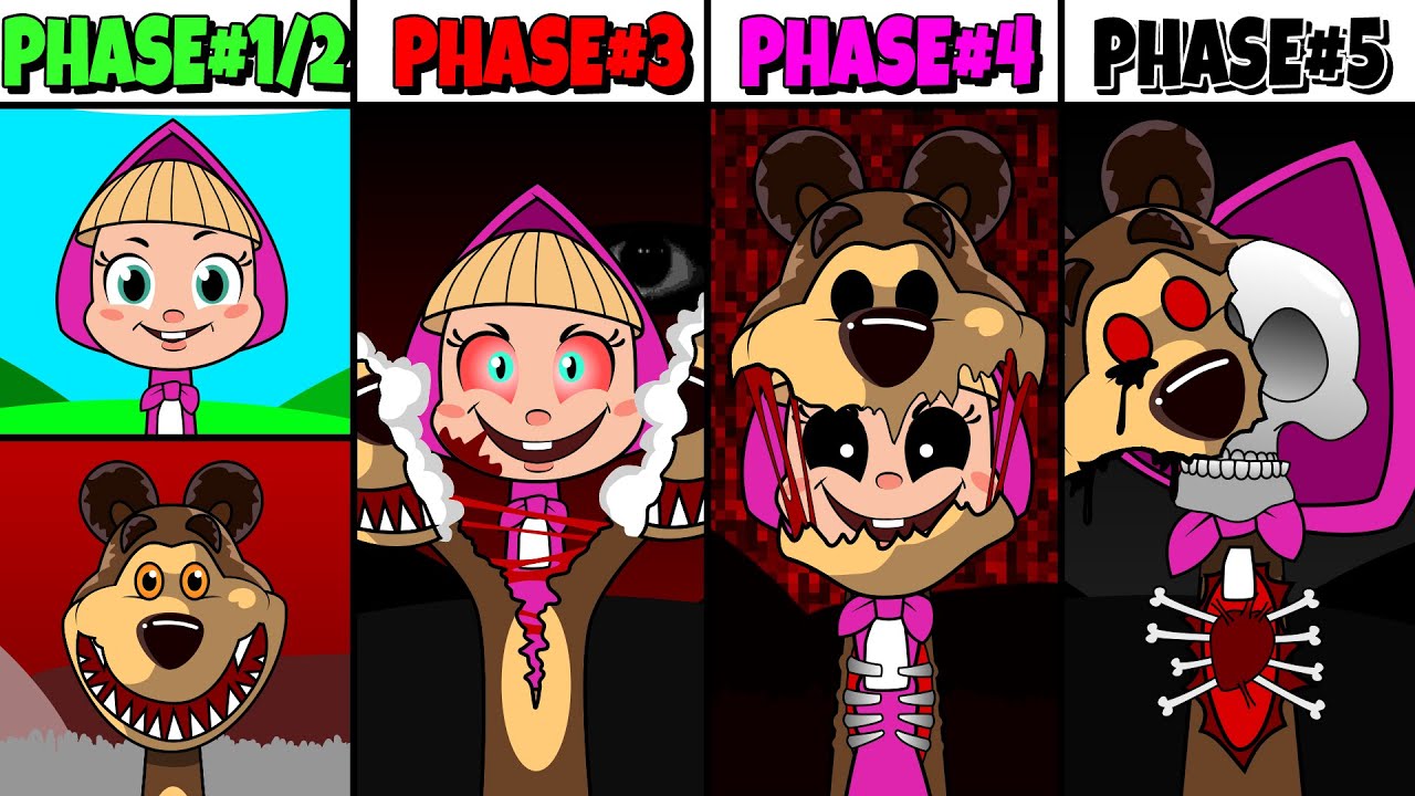 My Sprunki OC: Masha and the Bear (from Phase 1 to Phase 5)