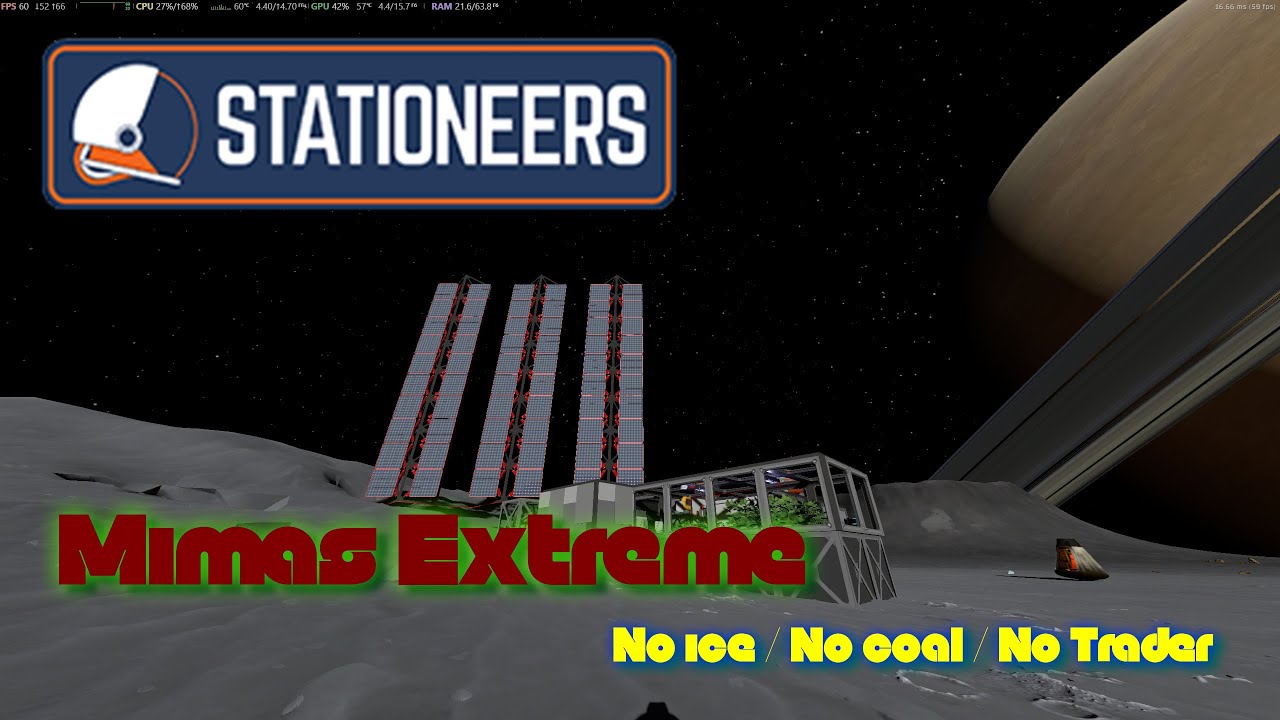 Stationeers | MimasExtreme - No ice / No coal / No Trader | Незапланированный стрим