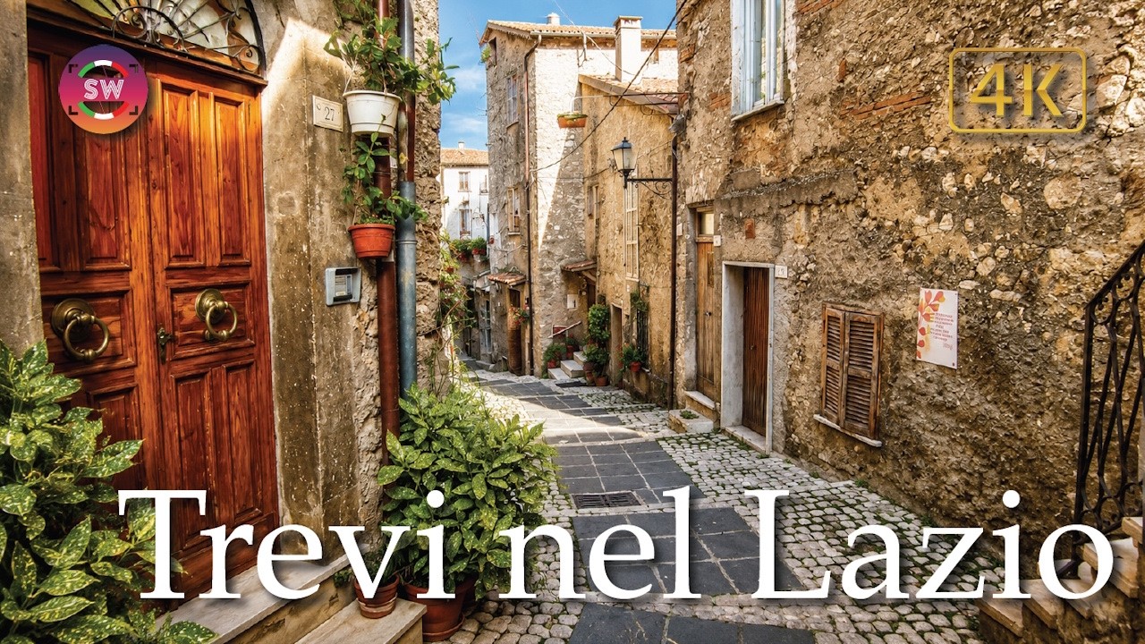 Trevi nel Lazio (Lazio), Italy【Walking Tour】History in Subtitles - 4K