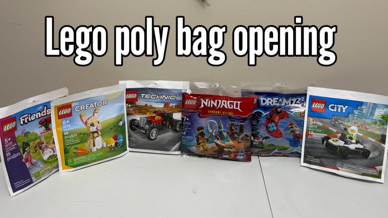 Let’s open 6 Lego poly bags