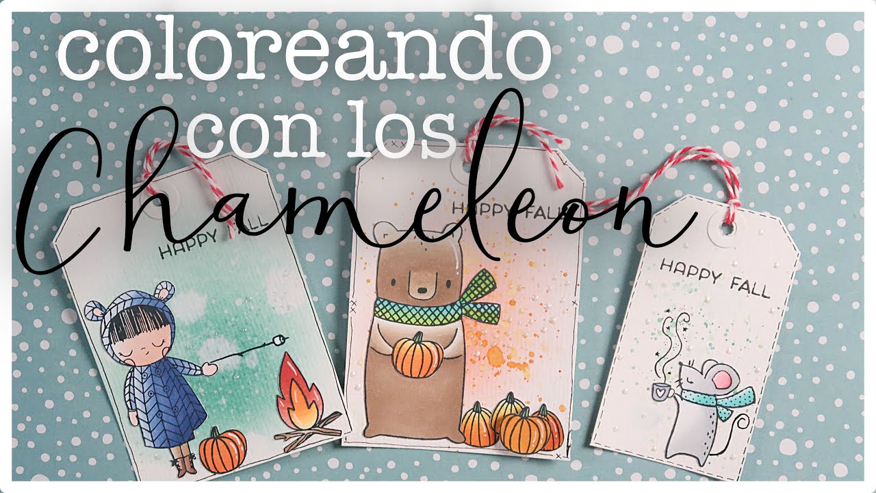 CHAMELEON 🍂 Rotuladores al alcohol TAGS OTOÑO Scrapbooking