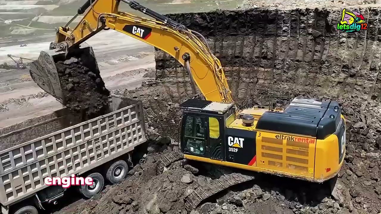 Caterpillar 352F Excavator Dominates Heavy Loading | Mercedes & MAN Trucks