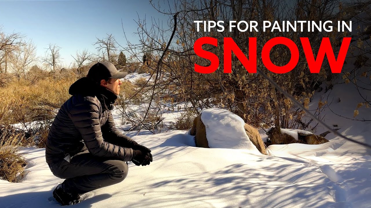 Plein Air Painting in the Snow (Full Length Real-Time Demo)