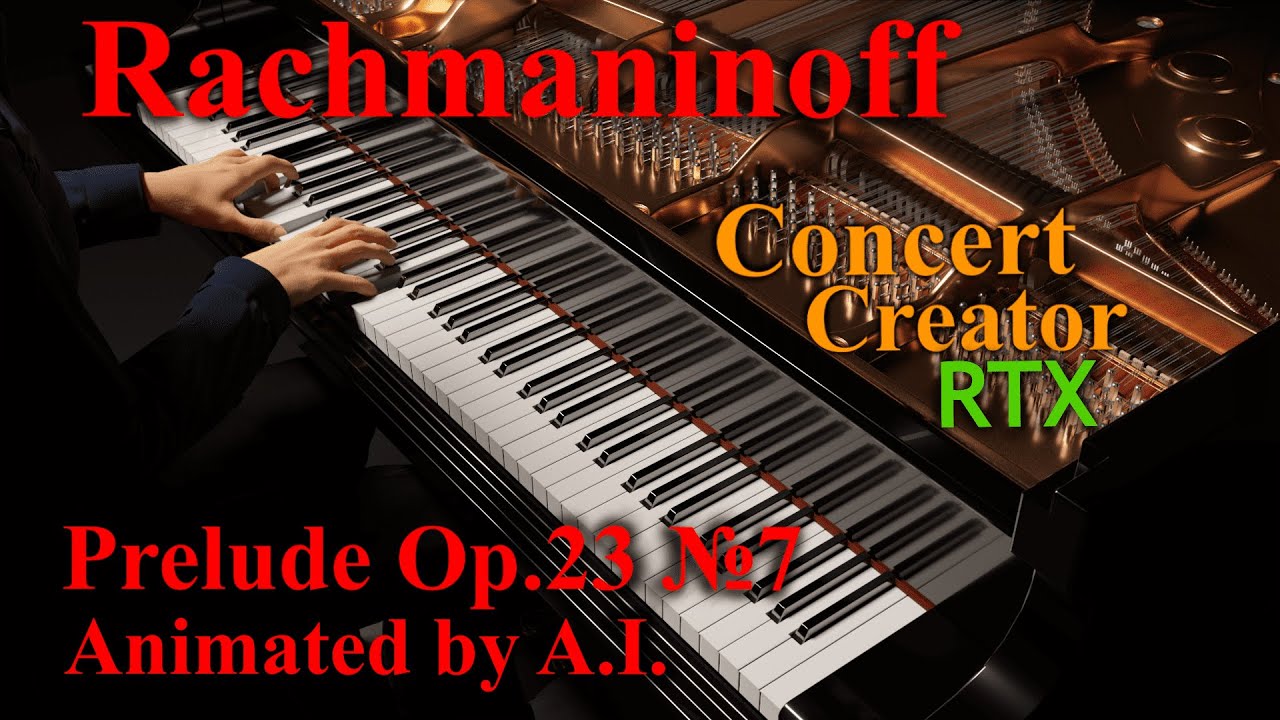Rachmaninoff - Prelude №7 Op.23 Animated by AI [Concert Creator RTX]