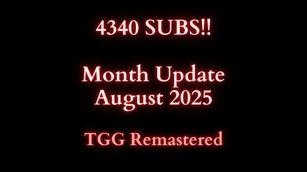 Perhaps taking a good break? | Month Update: September 2025