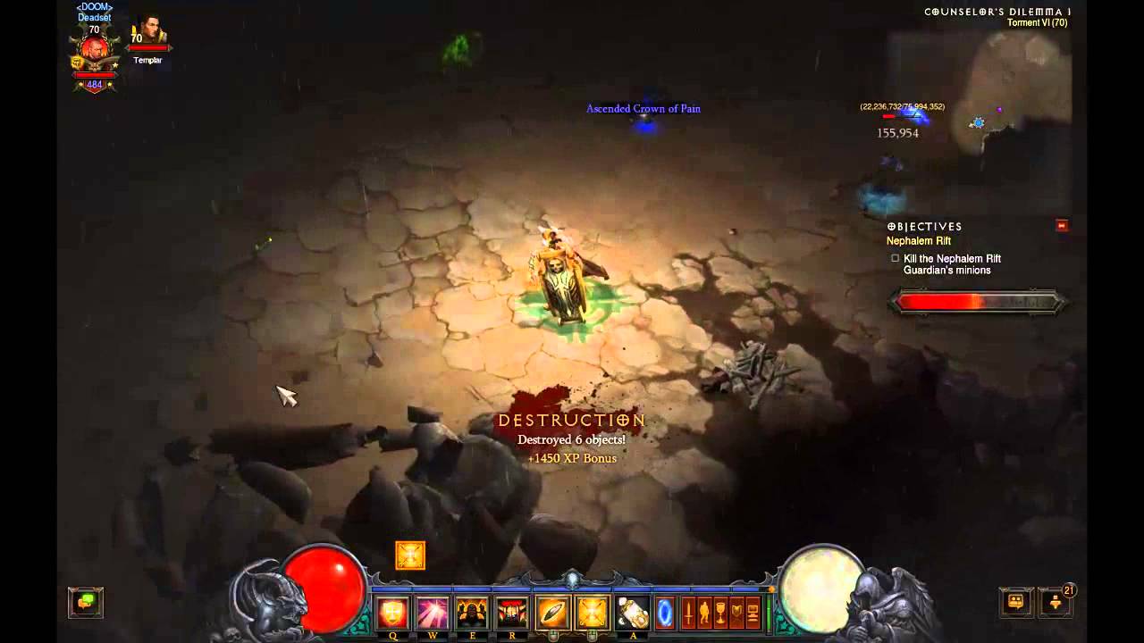 Diablo 3 Reaper of Souls - Blessed Shield Crusader in Torment VI: Patch 2.0.5