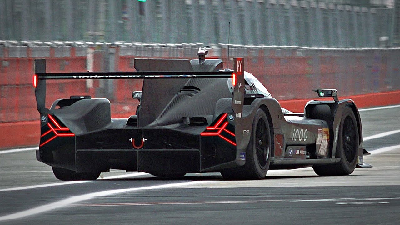 BMW M Hybrid LMDh testing at Imola circuit | 4.0 twin turbo V8 RAW engine sound!