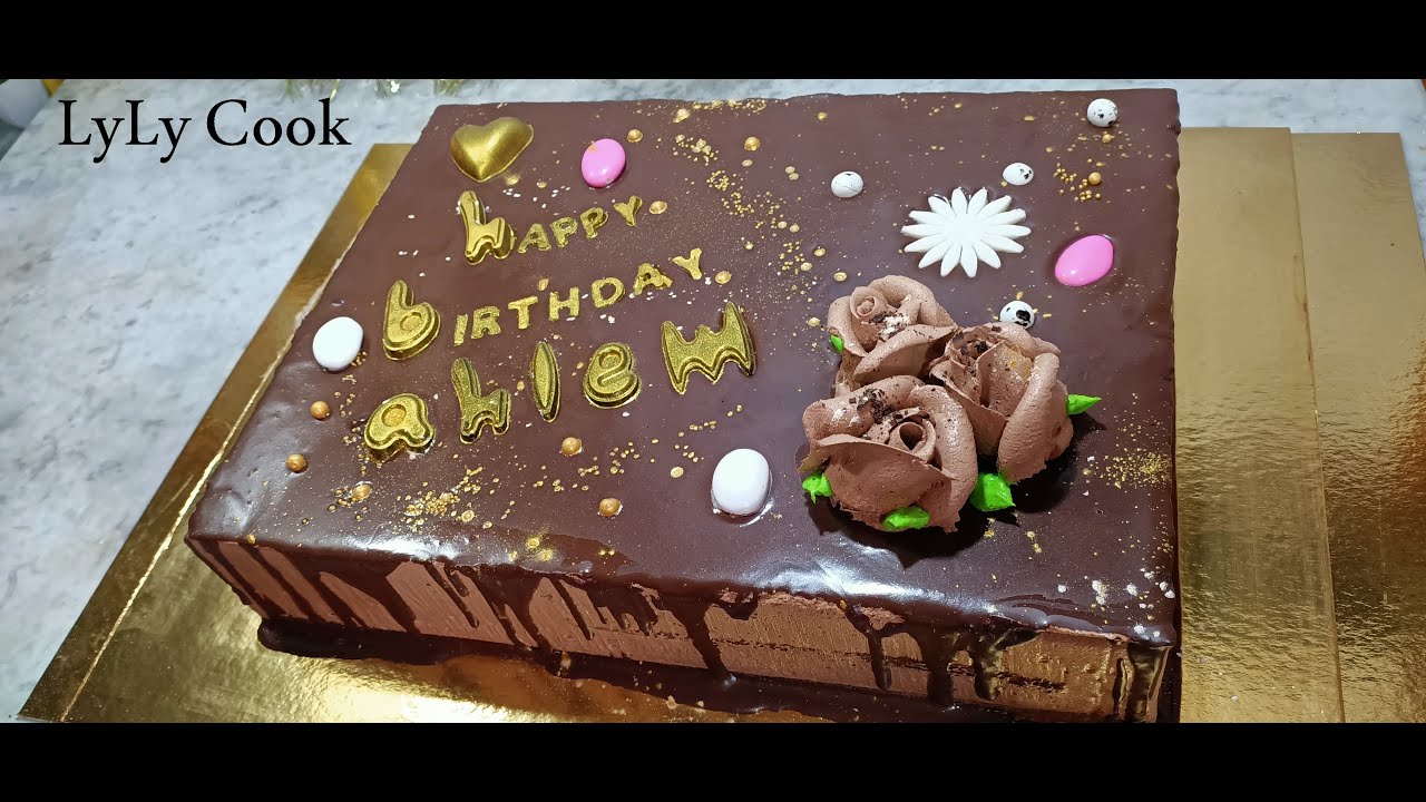 Je partage avec vous une commande gateau d'anniversaire au chocolat  lyly cook