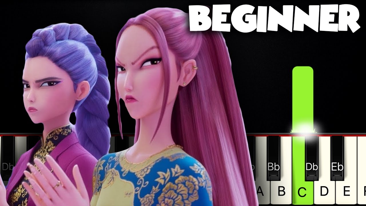 Takedown - KPop Demon Hunters | BEGINNER PIANO TUTORIAL + SHEET MUSIC by Betacustic