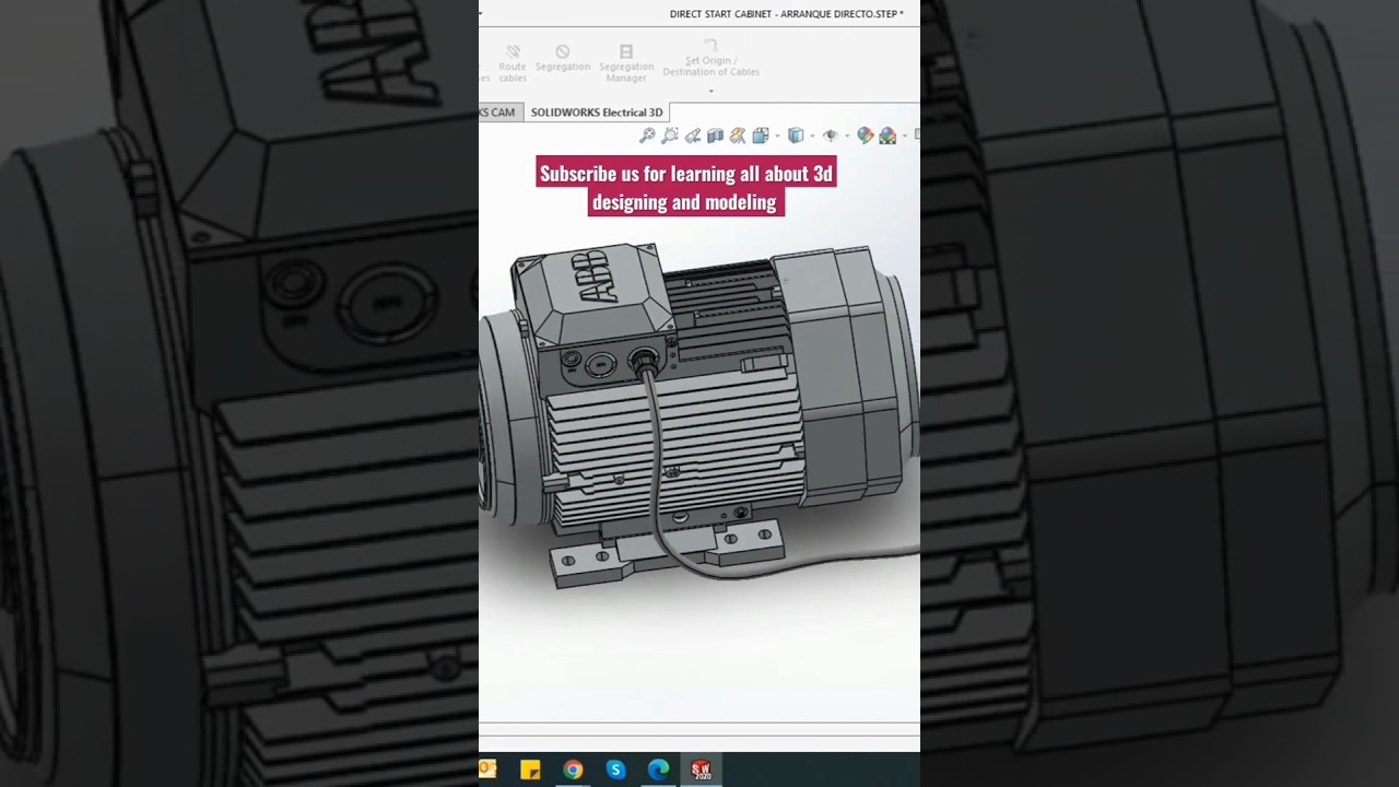 3d design Electrical panel controlling motor #starters #software #autocad