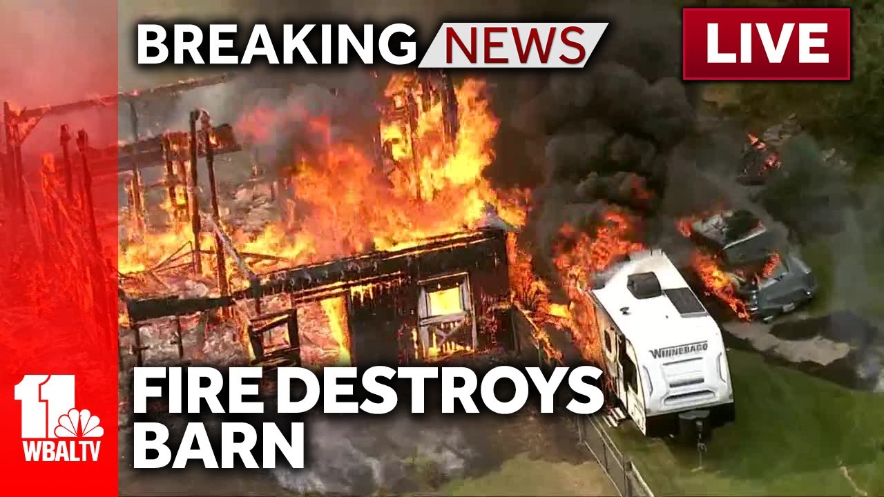 LIVE: SkyTeam 11 is over a barn fire in Sparks - wbaltv.com