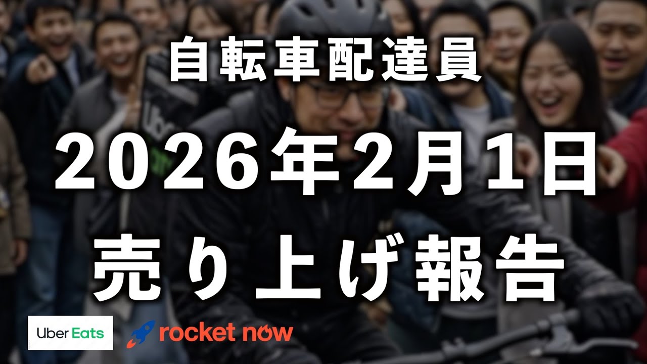 【UberEats】2026年2月1日売上報告　【ロケットナウ】