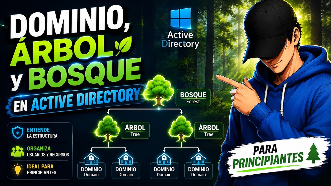 🌳 DOMINIO, ÁRBOL y BOSQUE en Active Directory 🌲| Para principiantes