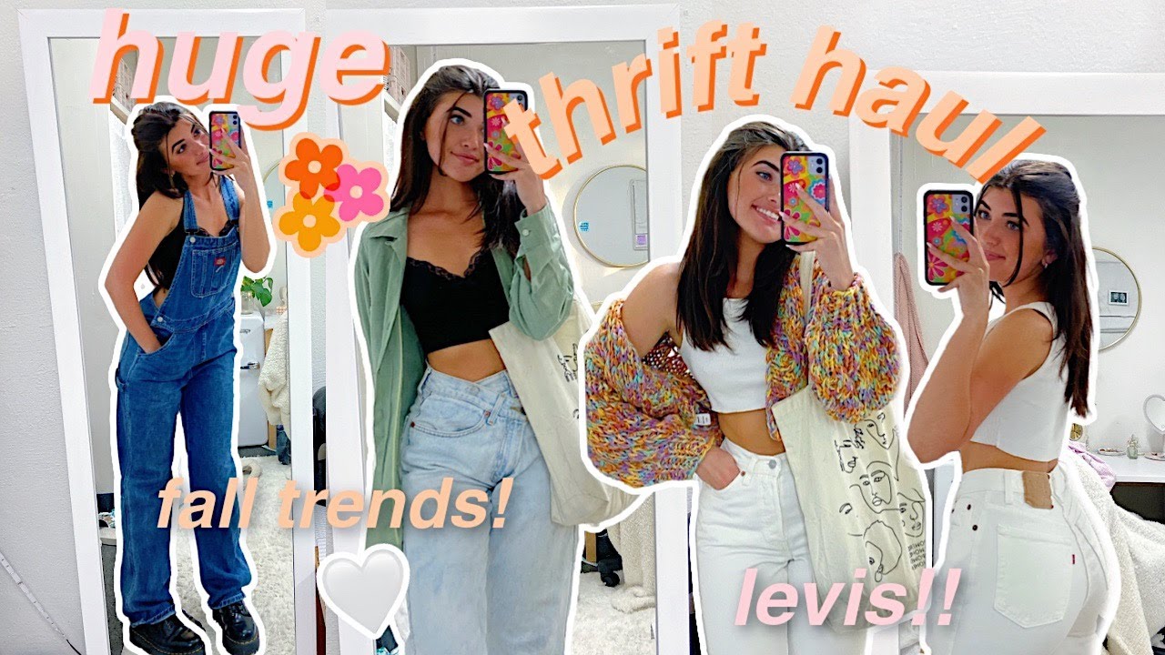 huge try on fall thrift haul 2021! cute & trendy