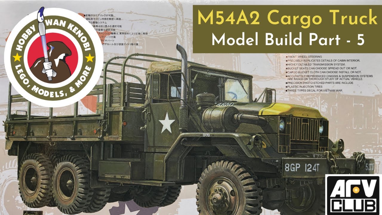 Plastic Scale Model Build - AFV Club M54A2 Cargo Truck 1/35 - Part 5, Decals and  Oil Wash