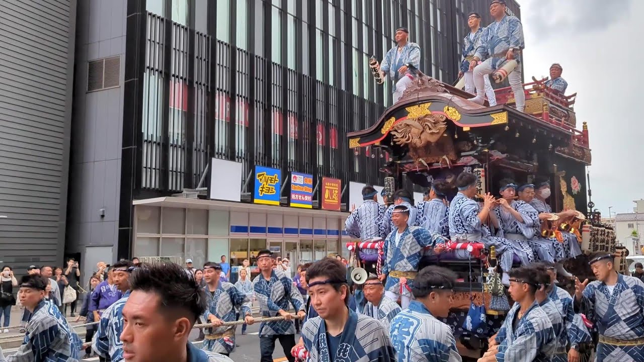 2023年7月8日 成田祇園祭 花崎町二日目午前往路：JR成田～不動ヶ岡 旧中村石油