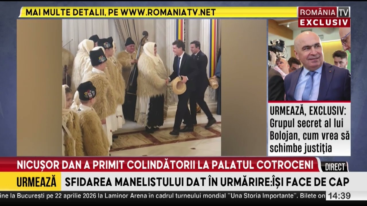 Mirabela Grădinaru a primit colindători la Palatul Cotroceni