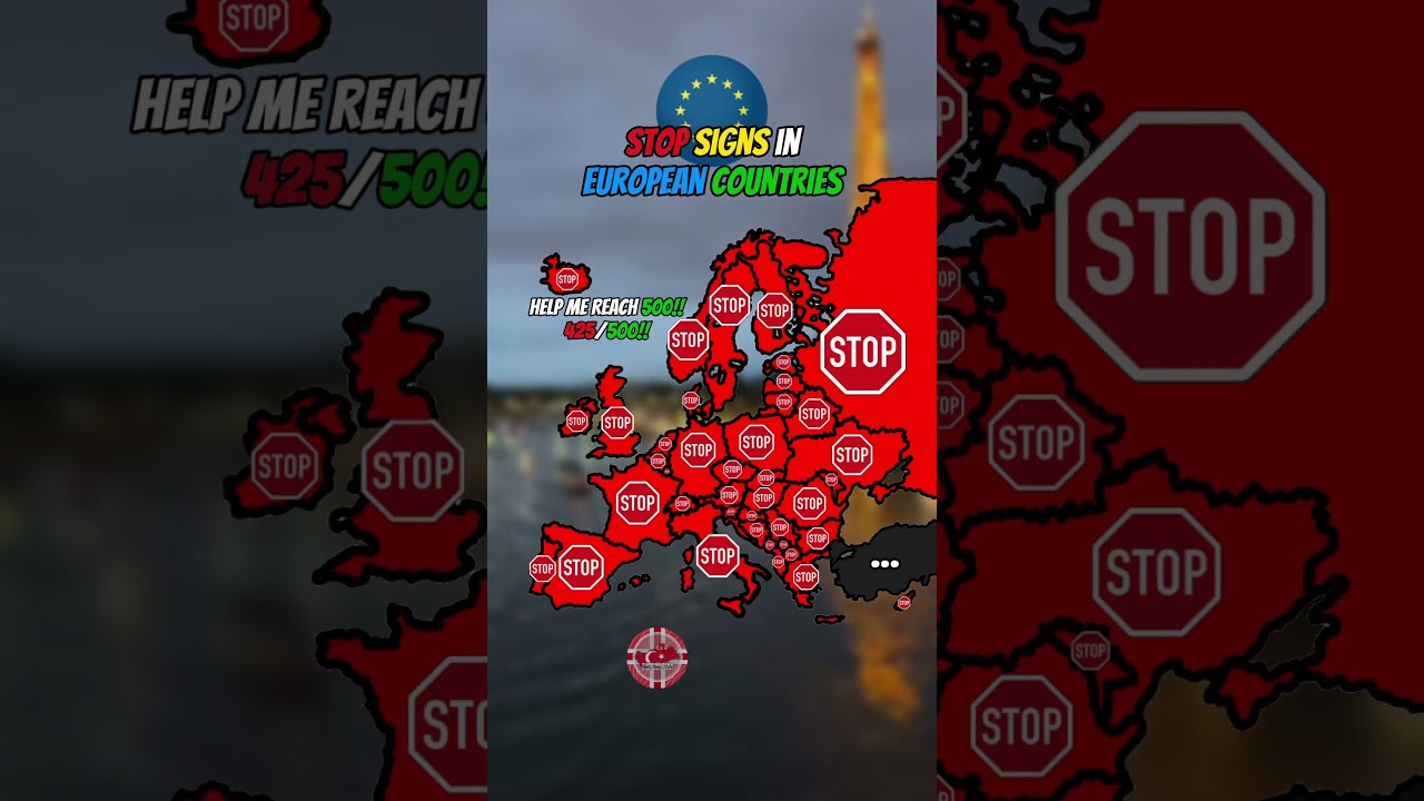 STOP signs in European countries 