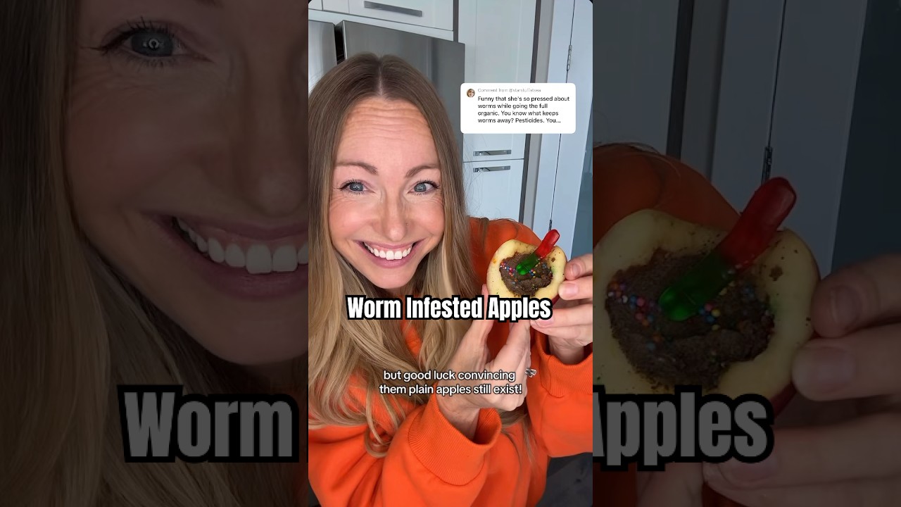 SAVE THIS to make your own worm infested apples! Idea from @lunchboxdad #momlife