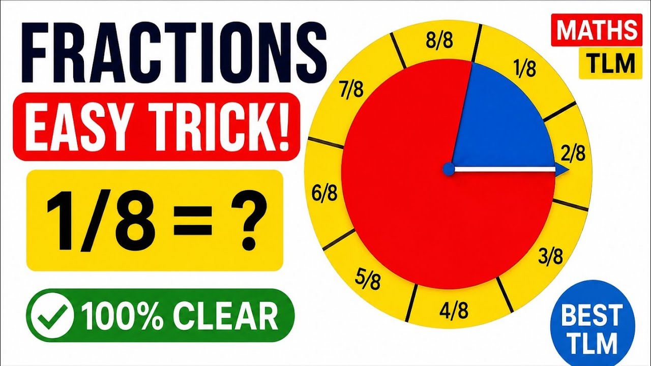 📐 Maths Fraction Circle TLM | Easy Working Model for Classroom Project ✂️