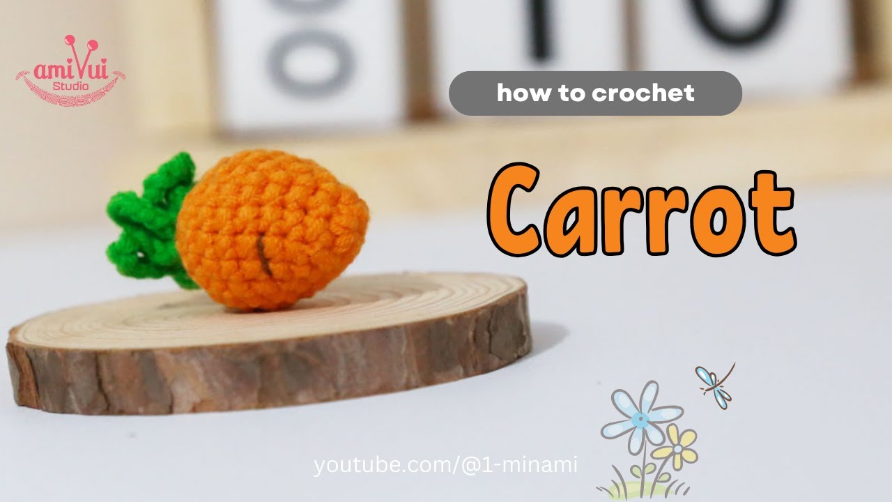 #054 | Carrot Amigurumi | How To Crochet Fruits Amigurumi | @1-minami