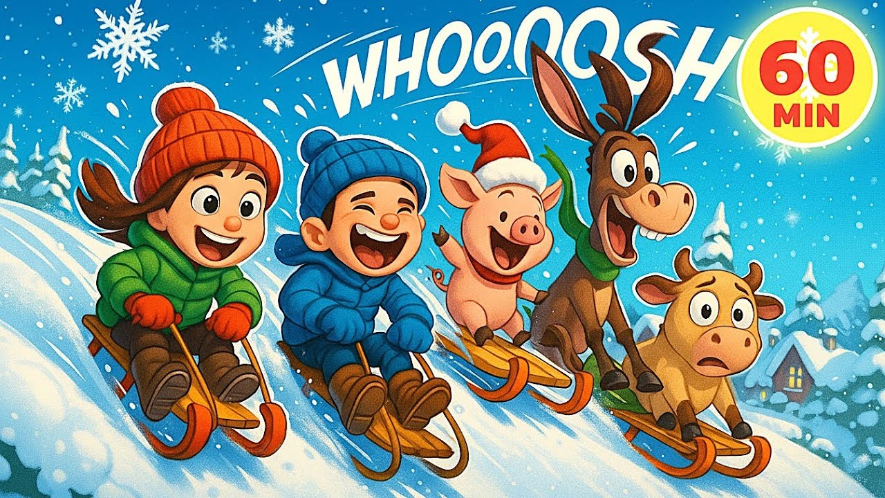 Colaj 60 MIN Doar C&acirc;ntece NOI de Iarnă și Crăciun 🎄❄️ TOP Colinde de Iarnă Copii de Grădiniță 👧🧒