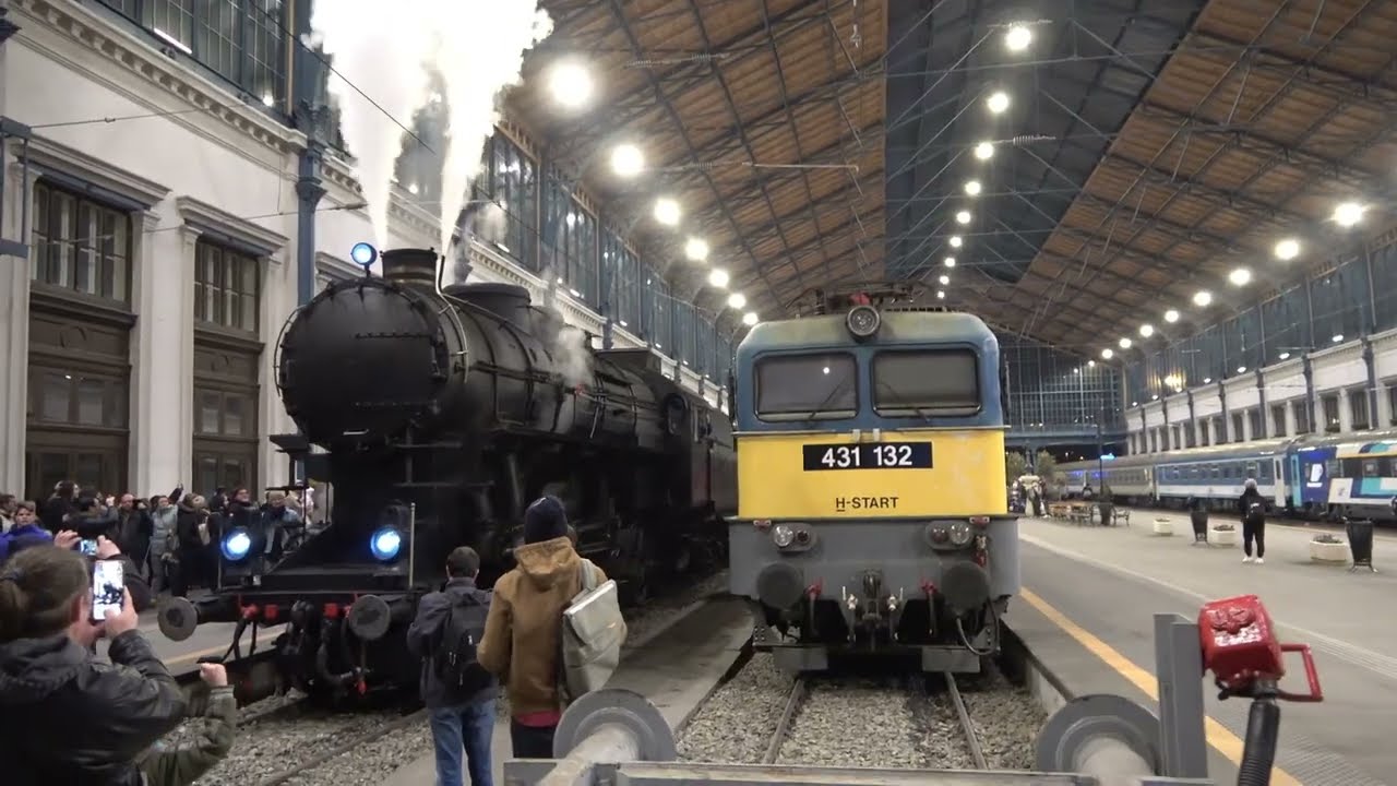 2023.03.11 Gőzös érkezése és kitolása a Nyugati pályaudvaron