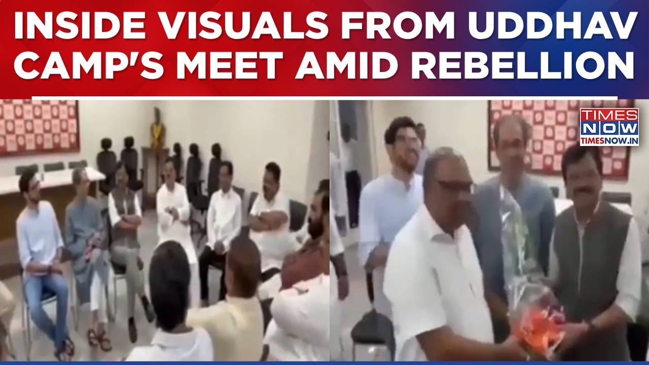 Inside Visuals From Uddhav Camp's Meet Amid Rebellion; Rebel MPs To Hold Press Meet & More | WATCH