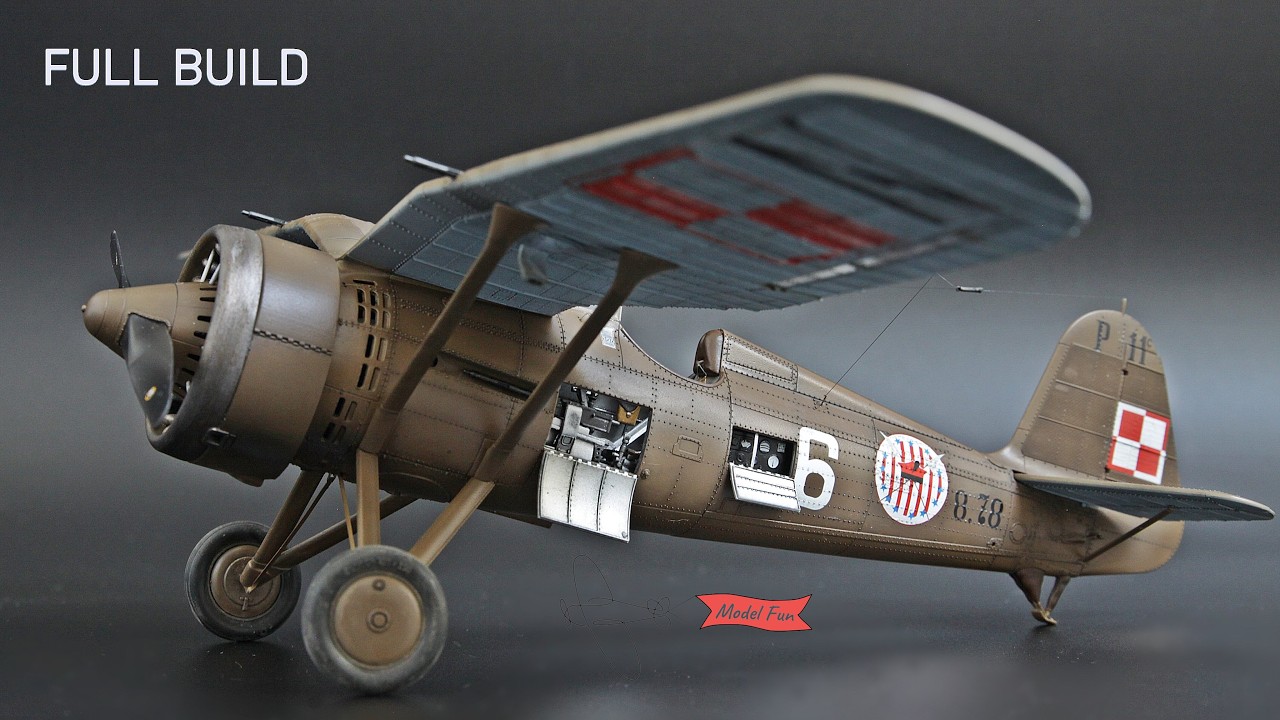 PZL P.11C 1:32 IBG ПОЛНАЯ СБОРКА