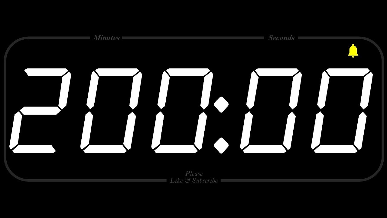 200 MINUTE - TIMER & ALARM - 1080p - COUNTDOWN