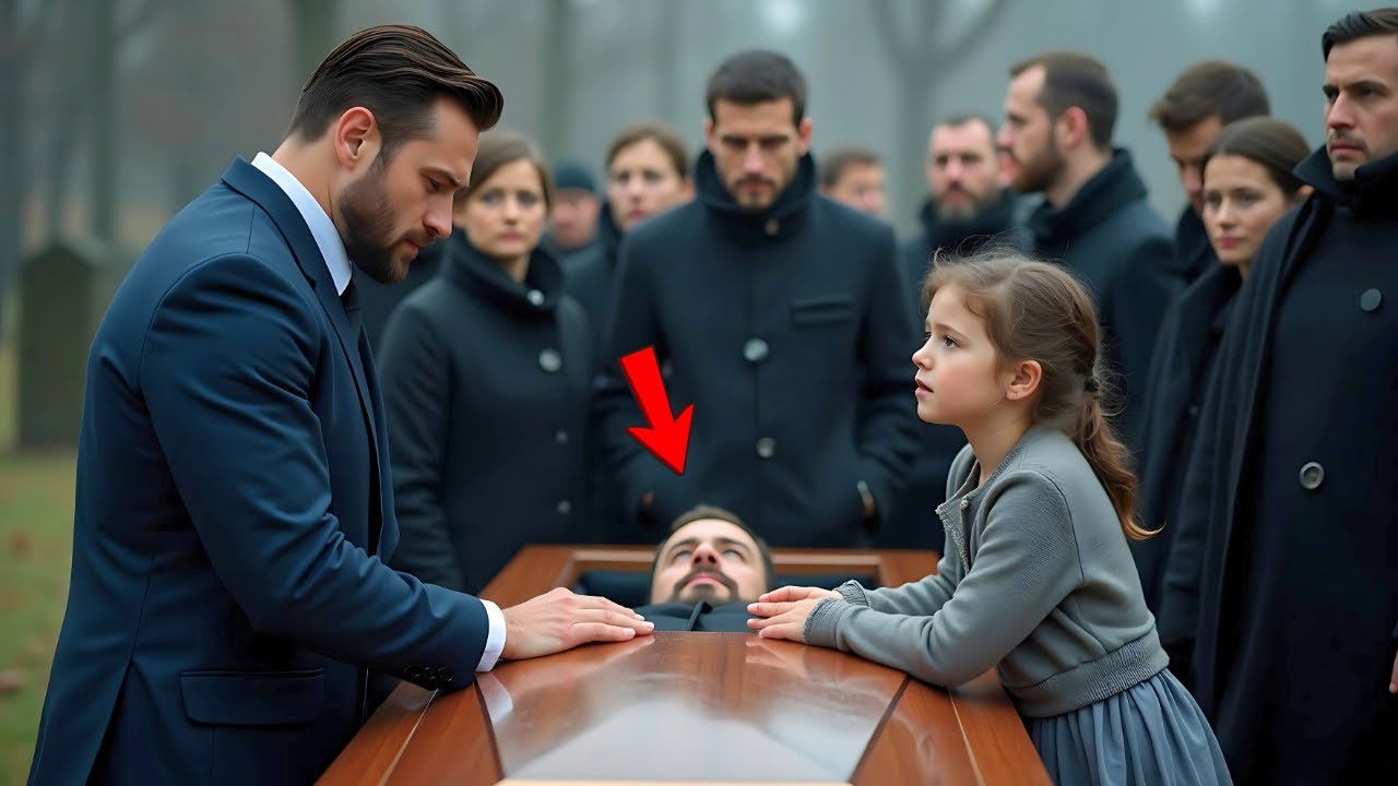 O fetiță săracă a intrat la înmormântarea milionarului și a spus: „El era tatăl meu!”