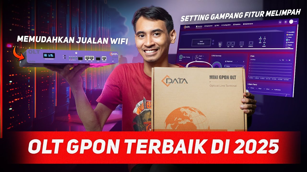 OLT G-PON TERMURAH & TERMUDAH DI DUNIA , BIKIN LAYANAN WIFI JADI WUS-WUS !!! C-DATA 1 PON FD1601S