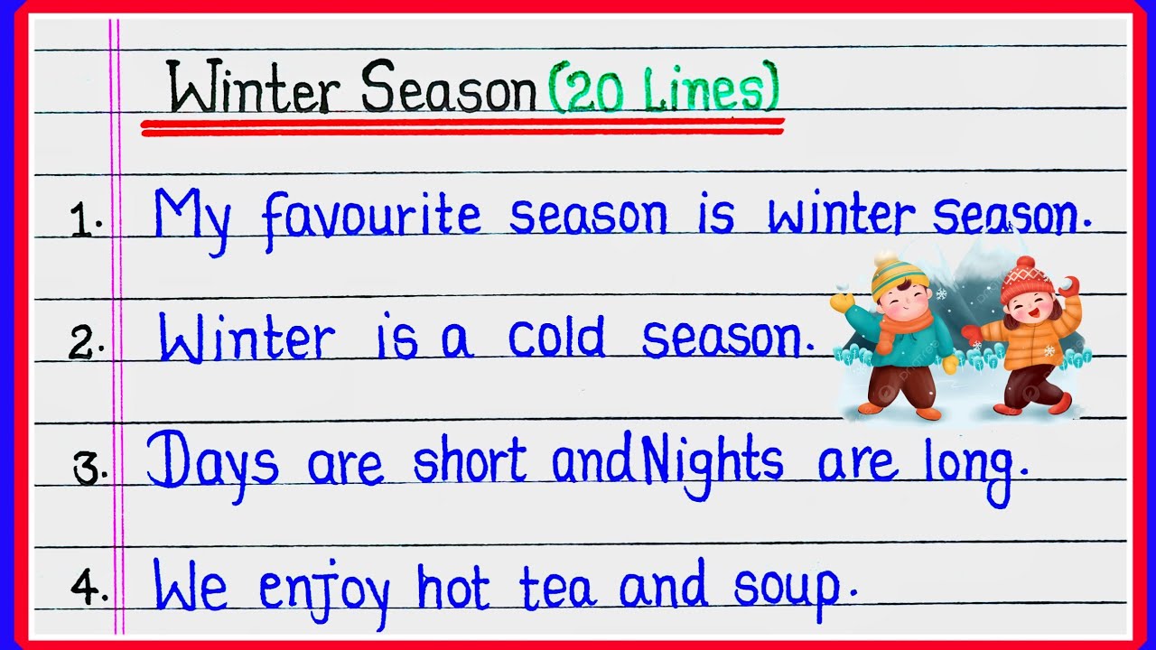 Winter Season Essay 20 Lines | 20 Lines on Winter Season in English | Essay on Winter Season