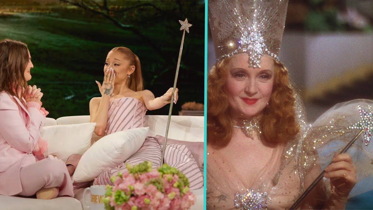 Ariana Grande TEARS UP Over Drew Barrymore Surprising Her w/ ORIGINAL Glinda Wand