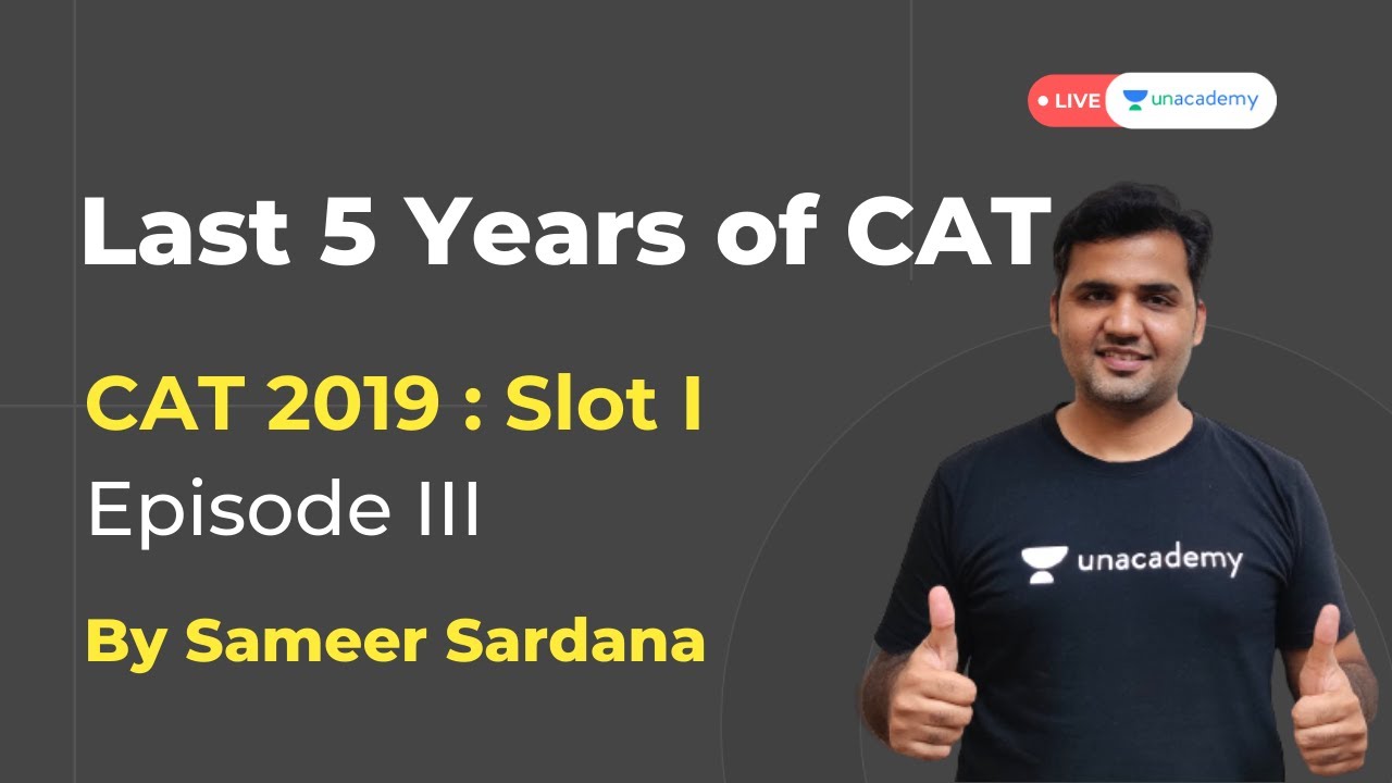 Last 5 Years Of CAT Paper||CAT 2019 || Slot 1 || Episode 3|| Average