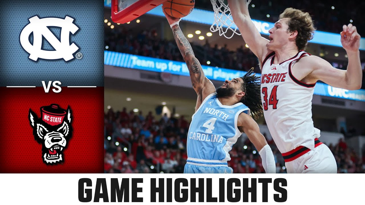 North Carolina vs. NC State Game Highlights | 2024-25 ACC Men's Basketball
