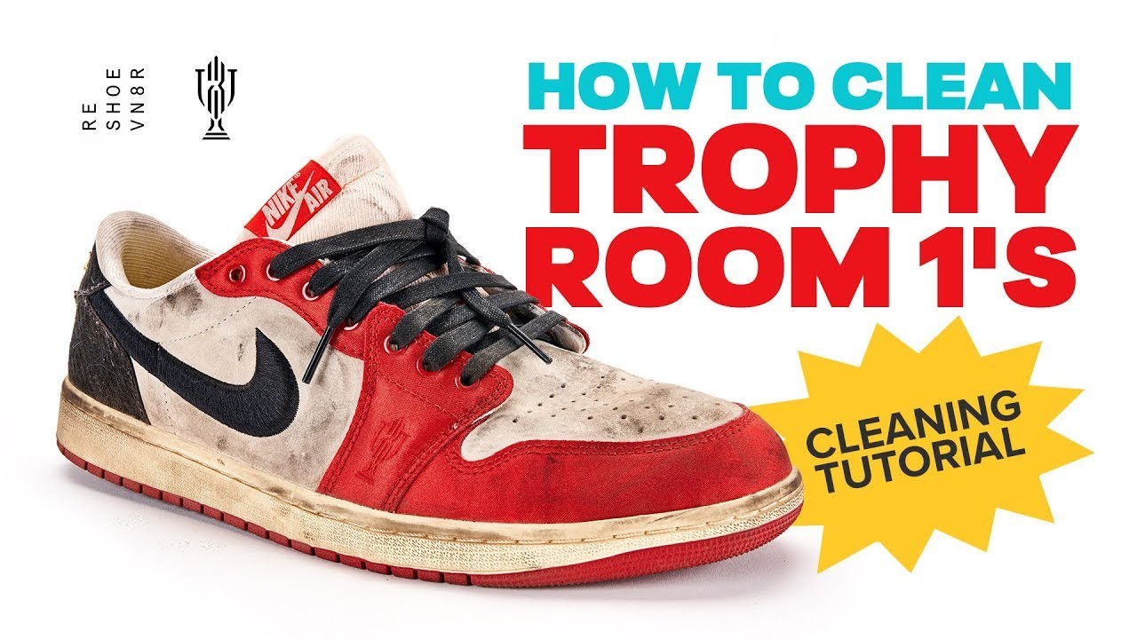 How To Clean Delicate Material Shoes | Air Jordan 1 Trophy Room