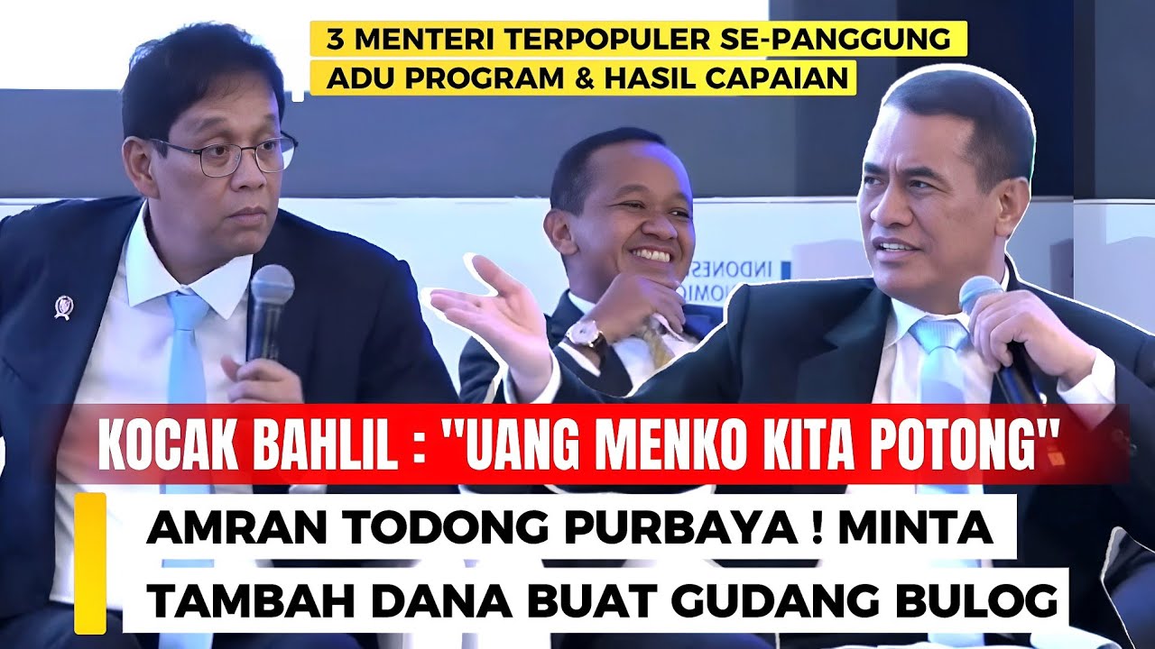 Saat 3 Menteri Terpopuler Se-Panggung, Mentan Amran - Menkeu Purbaya - Bahlil Adu Program & Capaian