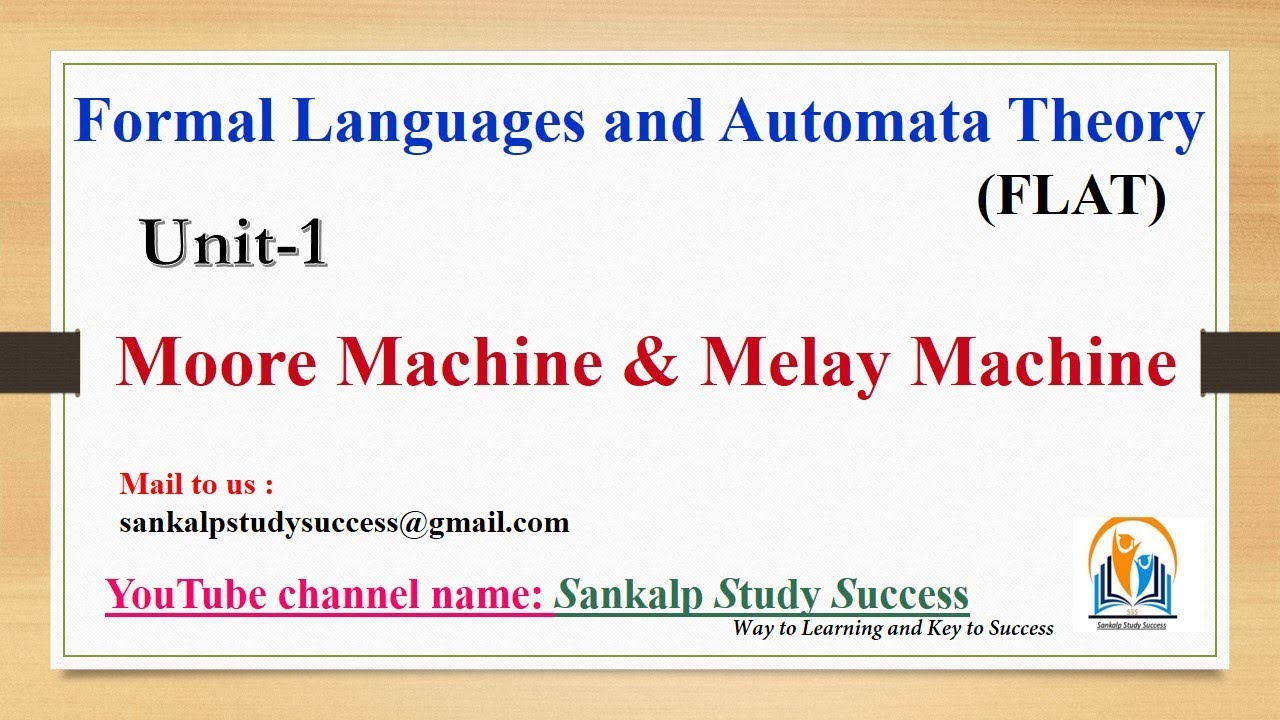 1.6 || Moore Machine and Melay Machine || FLAT || JNTUH/JNTUK || CSE,IT